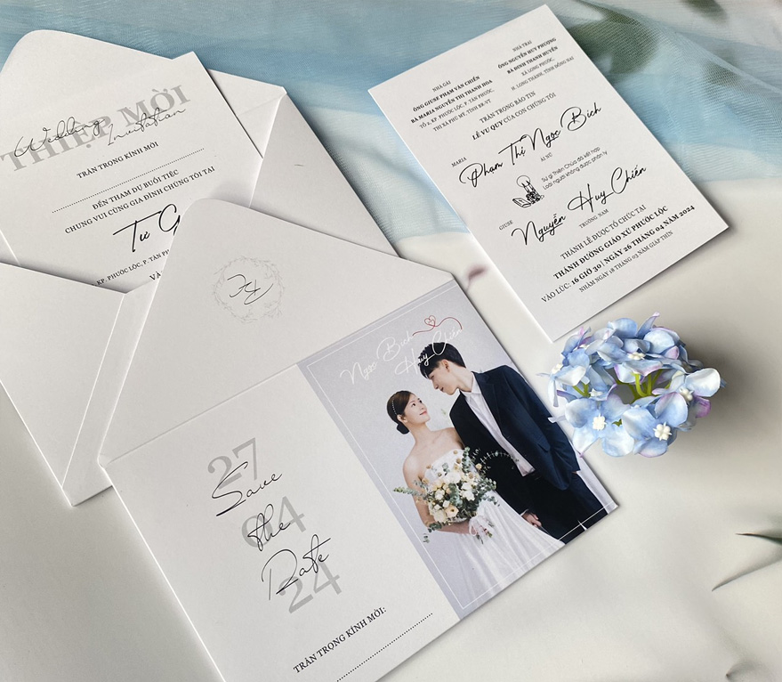 Thiệp cuoi in hình ảnh