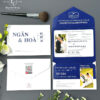 Thiệp gấp 3 in ảnh hiện đại
